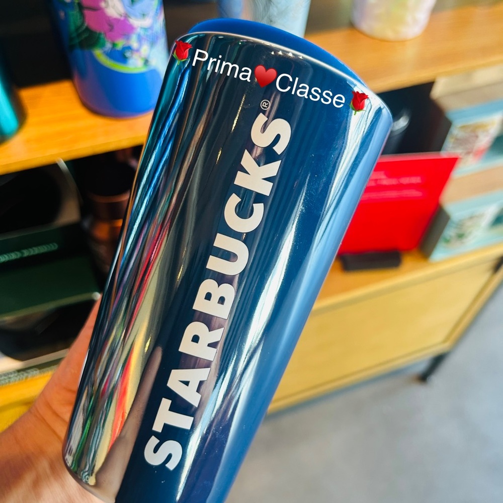 Starbucks Iridescent Blue Ceramic Cup Hot Winter Night Tumbler New 2023 Holiday